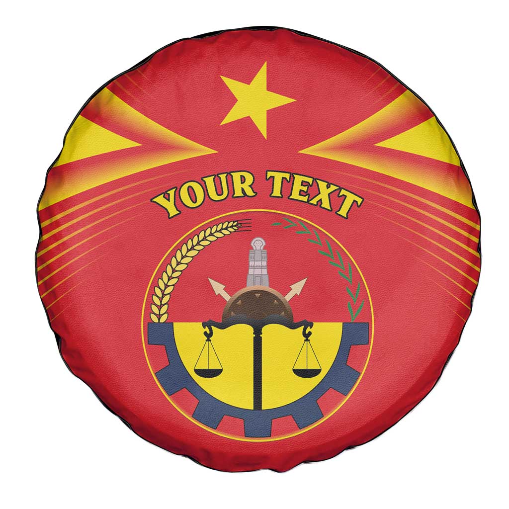 Personalized Ethiopia Tigray Region Spare Tire Cover Coat Of Arms With Map
