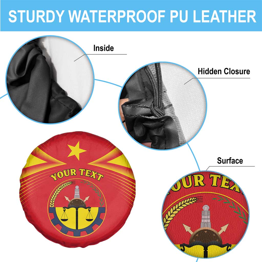 Personalized Ethiopia Tigray Region Spare Tire Cover Coat Of Arms With Map