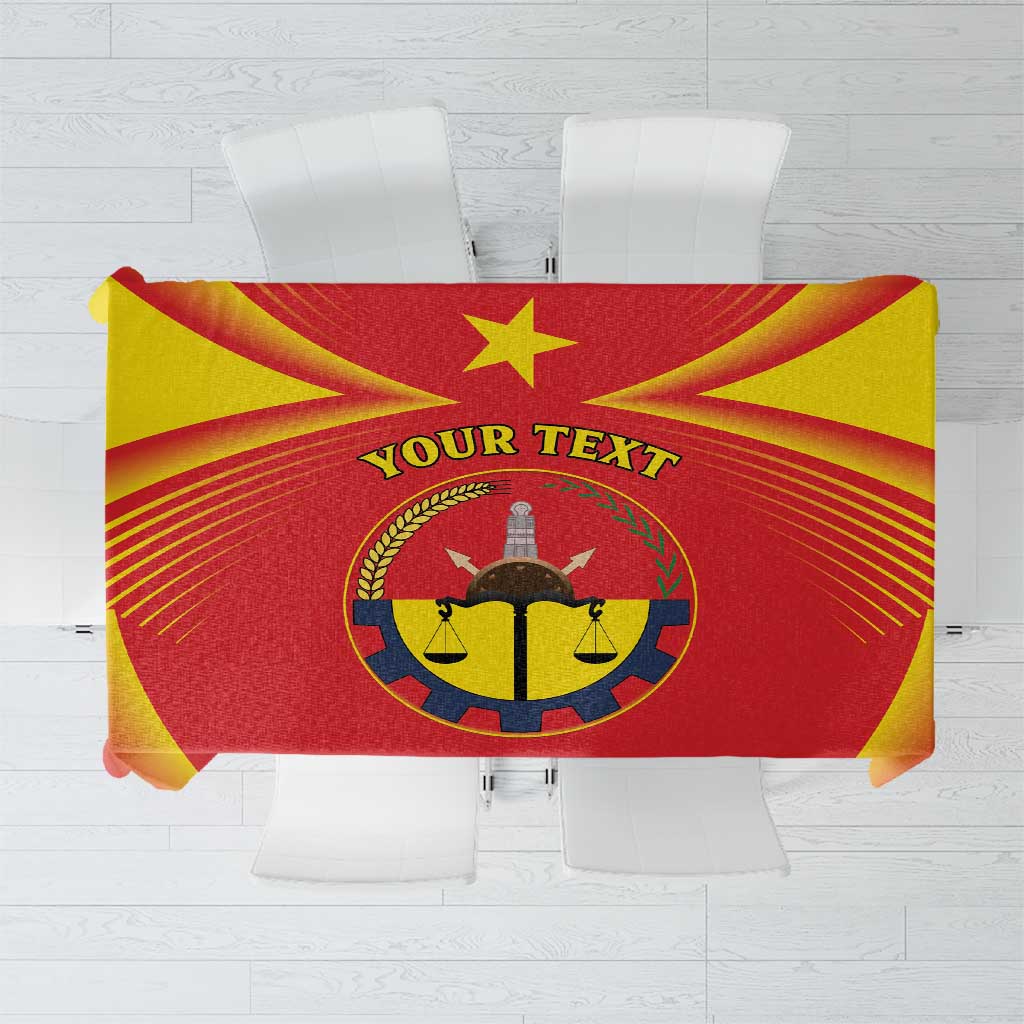 Personalized Ethiopia Tigray Region Tablecloth Coat Of Arms With Map