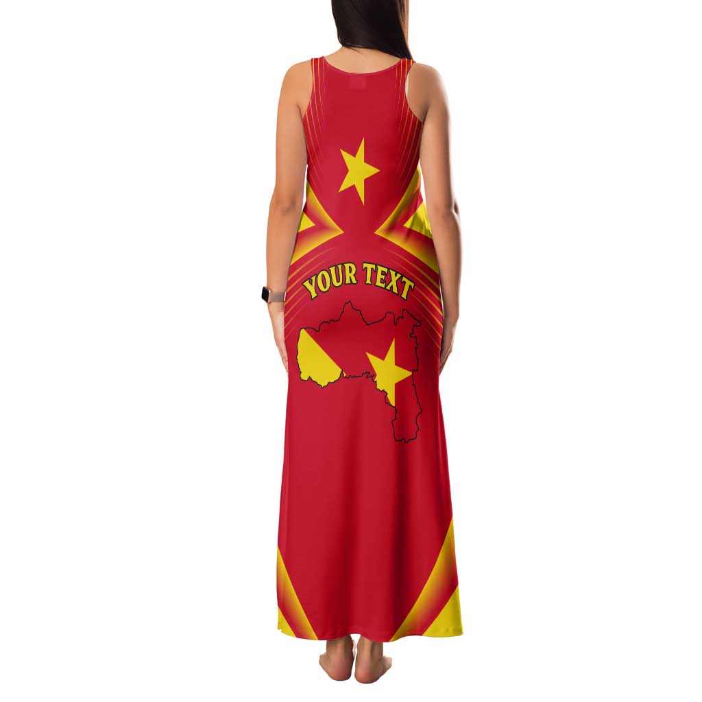 Personalized Ethiopia Tigray Region Tank Maxi Dress Coat Of Arms With Map