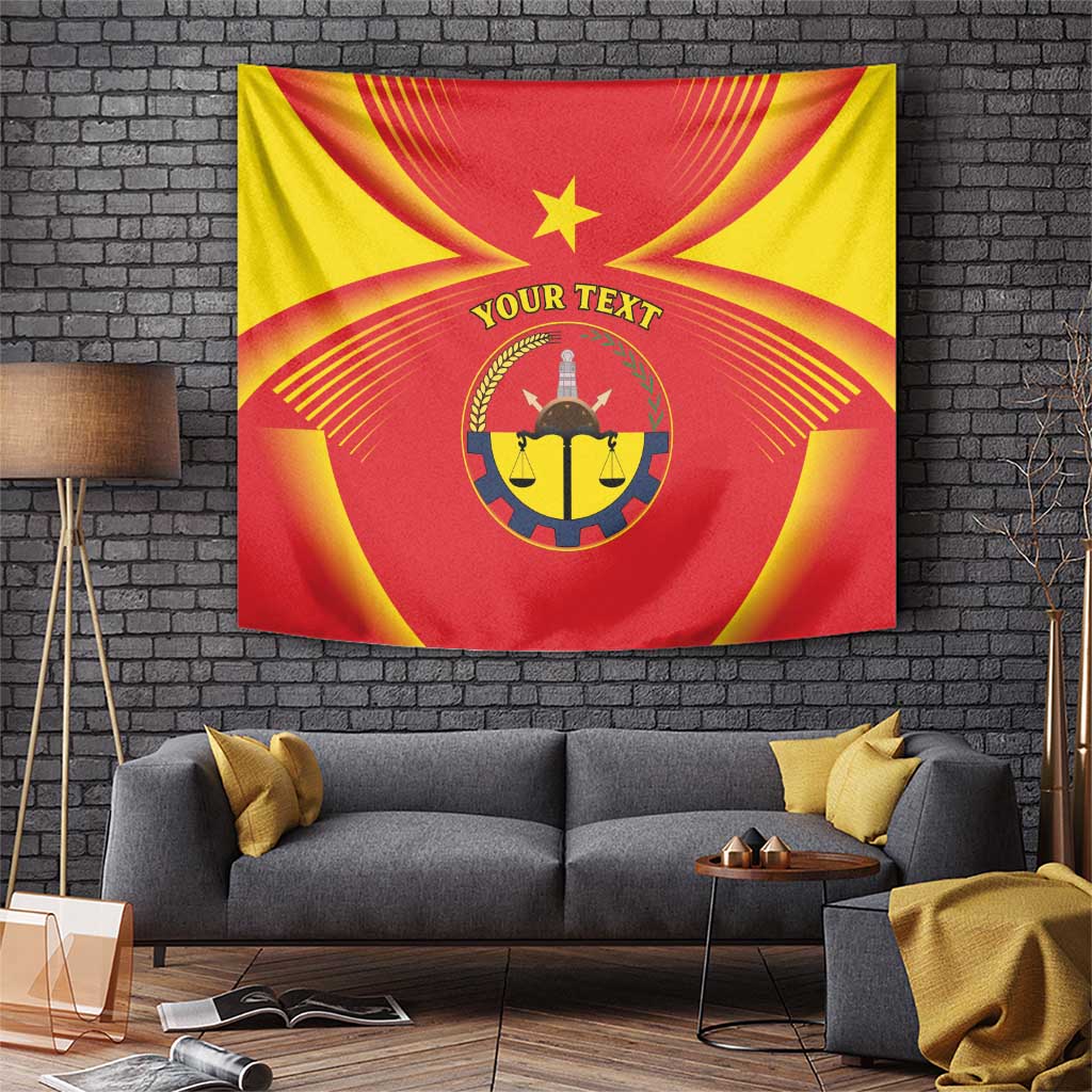 Personalized Ethiopia Tigray Region Tapestry Coat Of Arms With Map