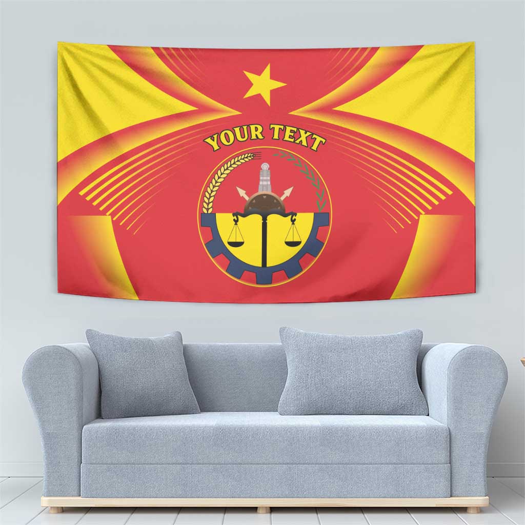 Personalized Ethiopia Tigray Region Tapestry Coat Of Arms With Map