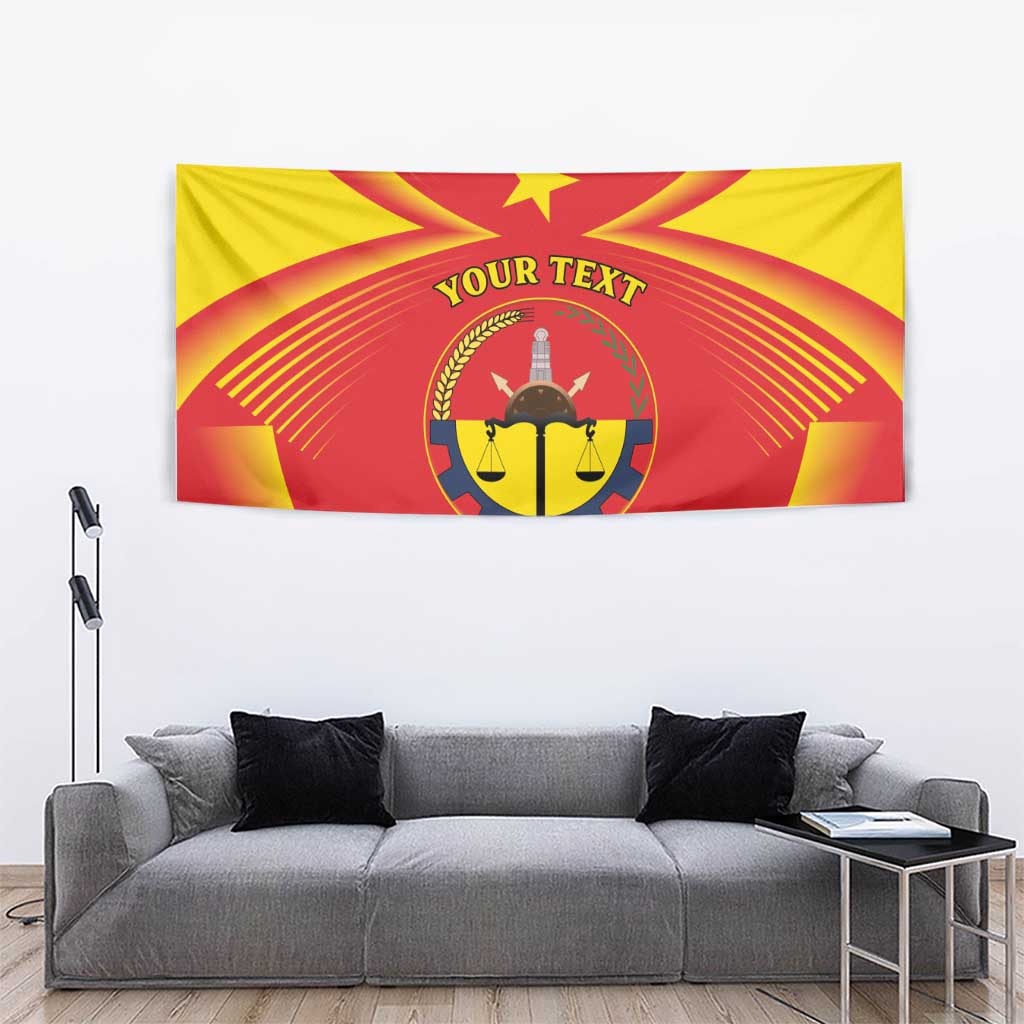 Personalized Ethiopia Tigray Region Tapestry Coat Of Arms With Map