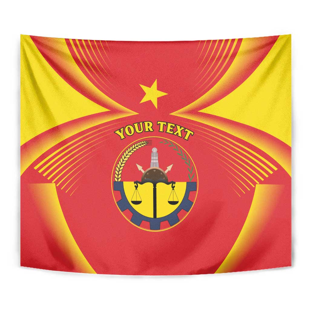 Personalized Ethiopia Tigray Region Tapestry Coat Of Arms With Map