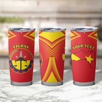 Personalized Ethiopia Tigray Region Tumbler Cup Coat Of Arms With Map
