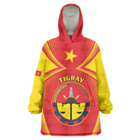 Personalized Ethiopia Tigray Region Wearable Blanket Hoodie Coat Of Arms With Map