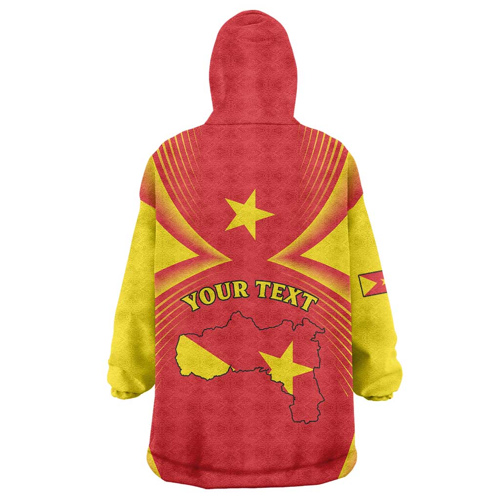 Personalized Ethiopia Tigray Region Wearable Blanket Hoodie Coat Of Arms With Map