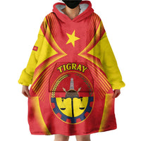 Personalized Ethiopia Tigray Region Wearable Blanket Hoodie Coat Of Arms With Map