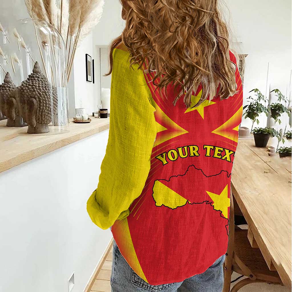 Personalized Ethiopia Tigray Region Women Casual Shirt Coat Of Arms With Map