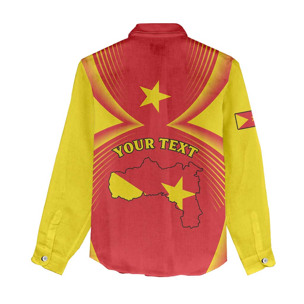 Personalized Ethiopia Tigray Region Women Casual Shirt Coat Of Arms With Map