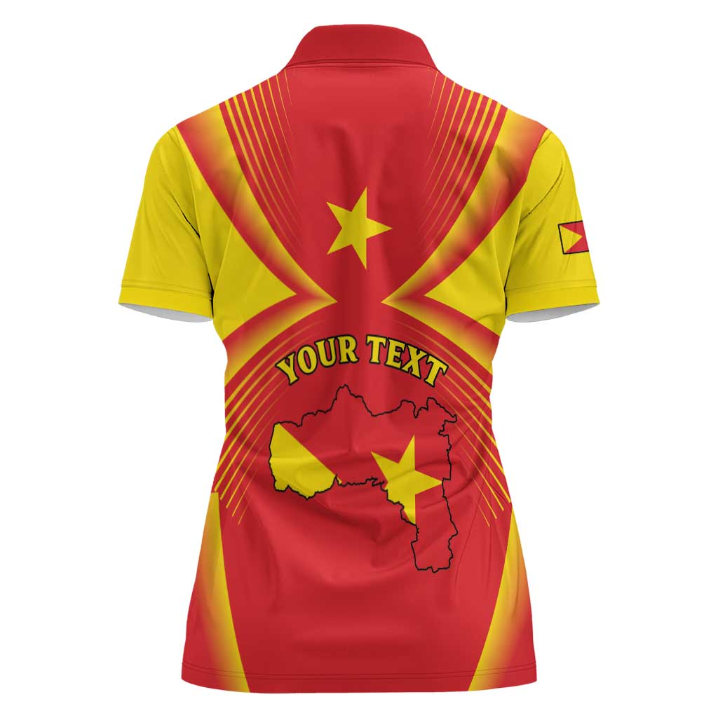 Personalized Ethiopia Tigray Region Women Polo Shirt Coat Of Arms With Map