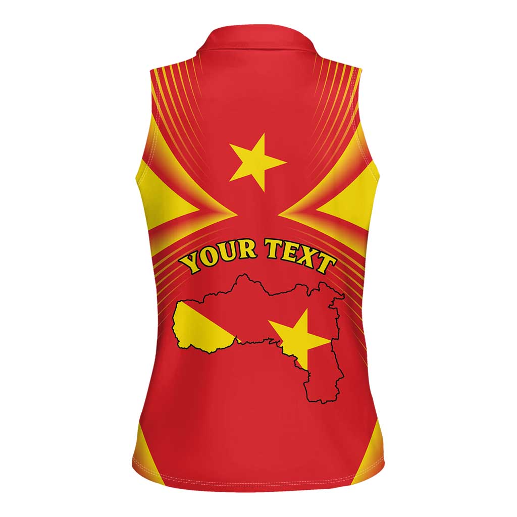 Personalized Ethiopia Tigray Region Women Sleeveless Polo Shirt Coat Of Arms With Map