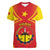 Personalized Ethiopia Tigray Region Women V-Neck T-Shirt Coat Of Arms With Map