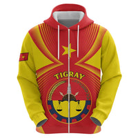 Personalized Ethiopia Tigray Region Zip Hoodie Coat Of Arms With Map