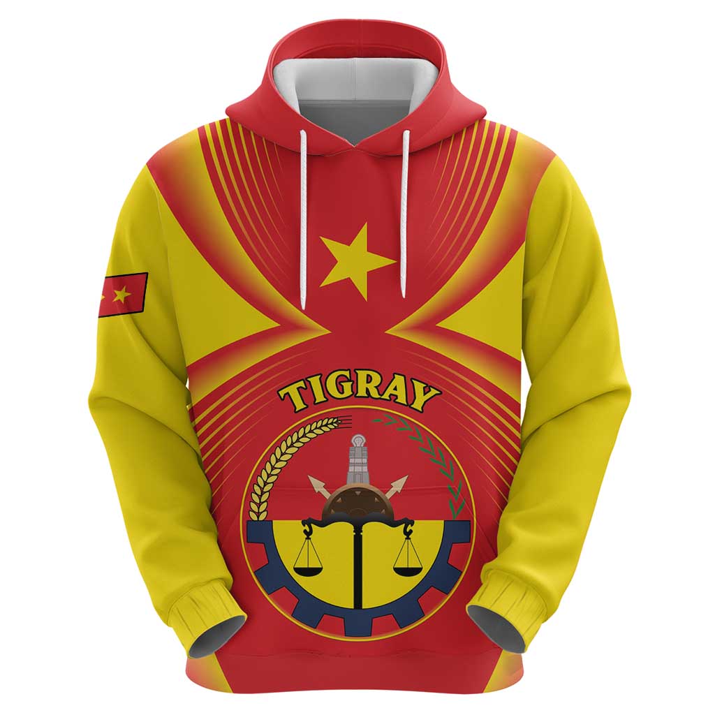 Personalized Ethiopia Tigray Region Zip Hoodie Coat Of Arms With Map