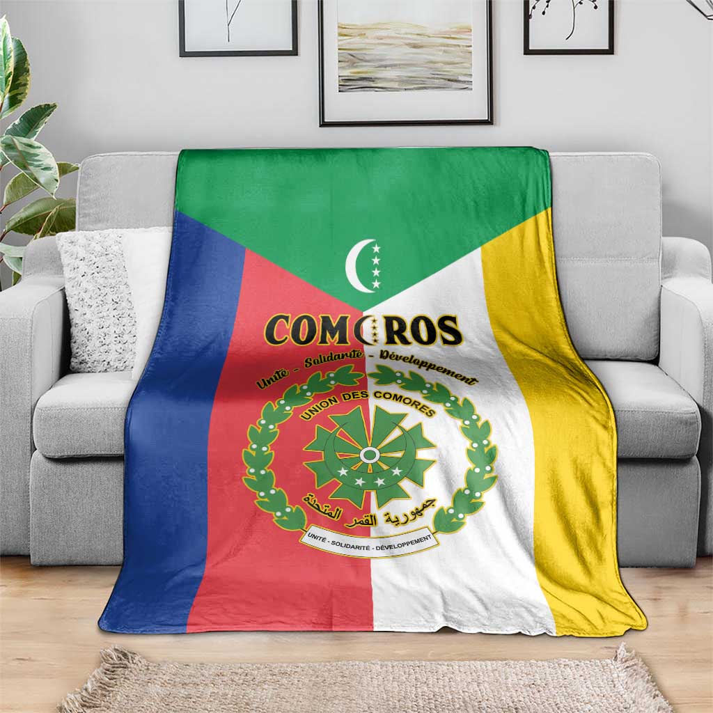 Comoros Blanket Coat Of Arms Flag Style