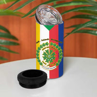 Comoros 4 in 1 Can Cooler Tumbler Coat Of Arms Flag Style