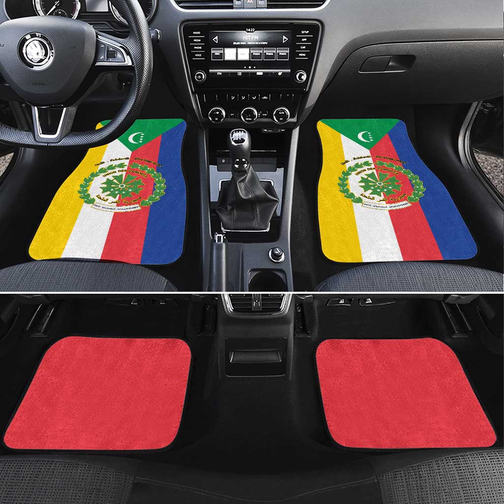 Comoros Car Mats Coat Of Arms Flag Style