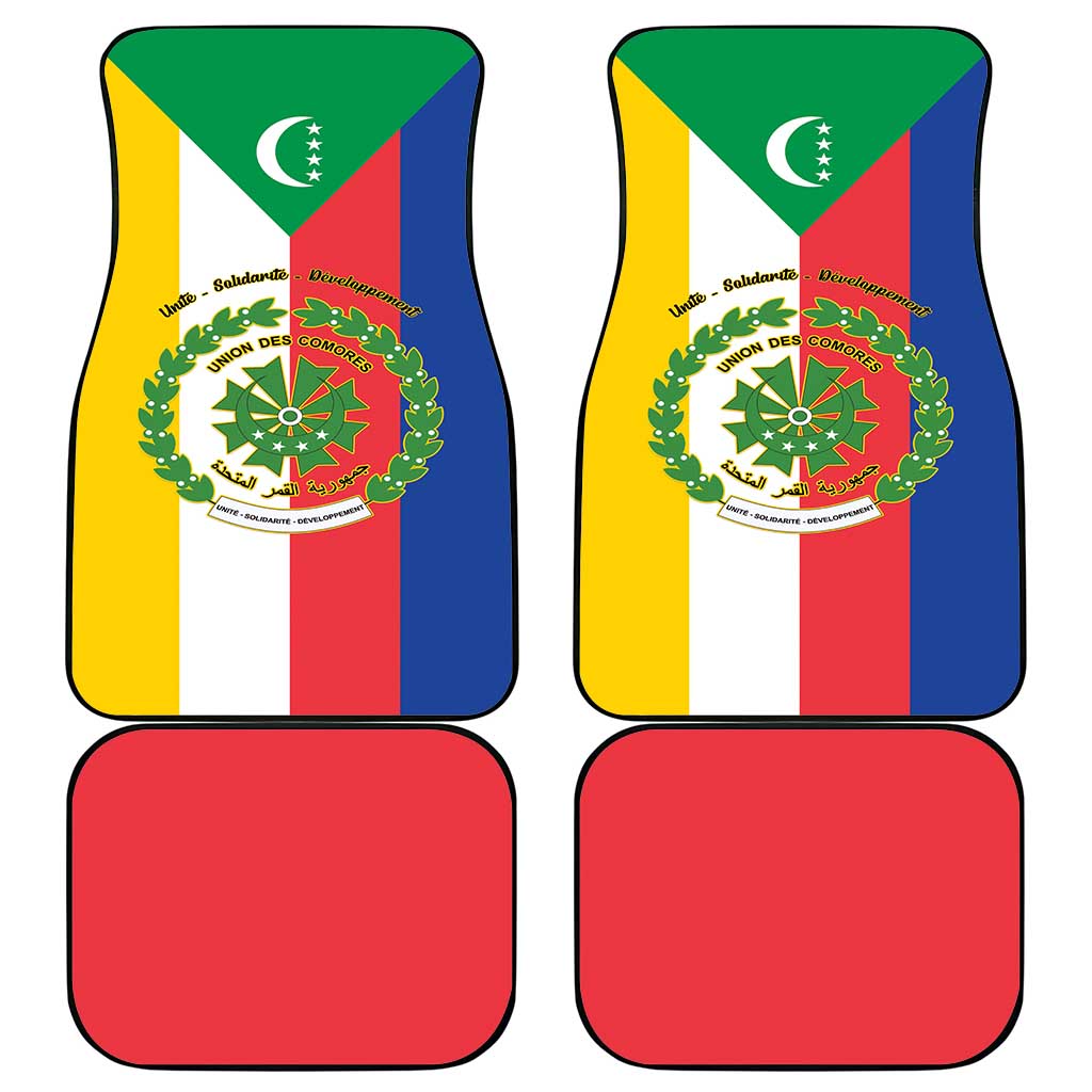 Comoros Car Mats Coat Of Arms Flag Style