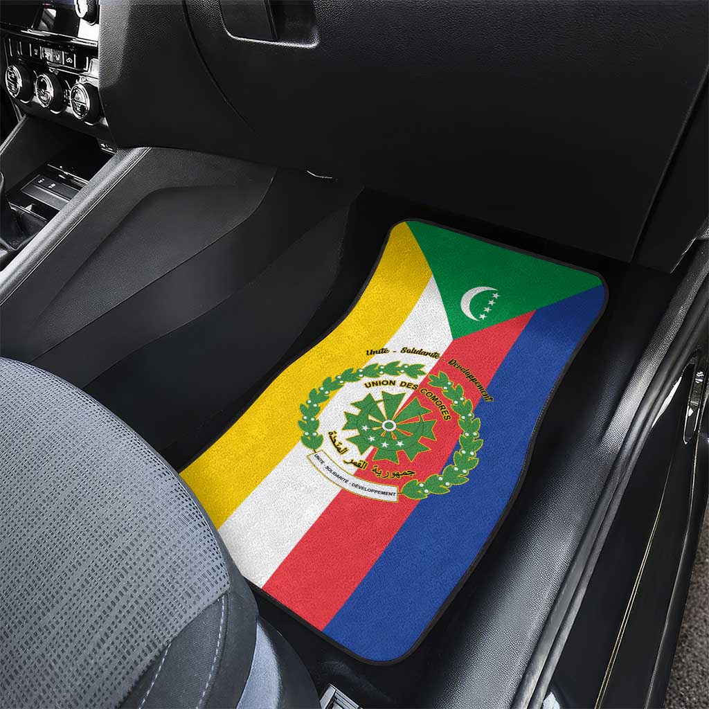 Comoros Car Mats Coat Of Arms Flag Style