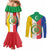 Comoros Couples Matching Mermaid Dress and Long Sleeve Button Shirt Coat Of Arms Flag Style