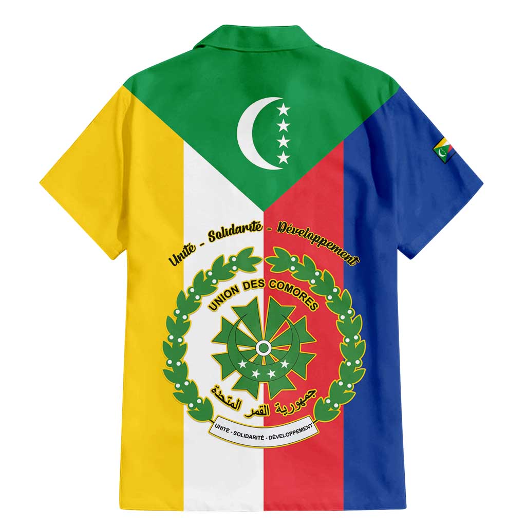Comoros Family Matching Mermaid Dress and Hawaiian Shirt Coat Of Arms Flag Style