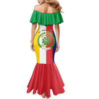 Comoros Family Matching Mermaid Dress and Hawaiian Shirt Coat Of Arms Flag Style