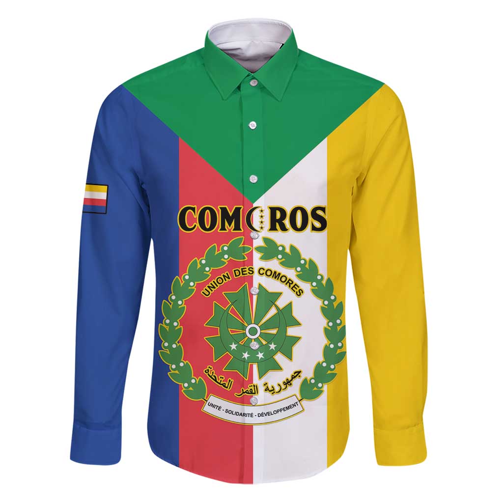 Comoros Family Matching Puletasi and Hawaiian Shirt Coat Of Arms Flag Style