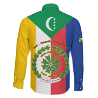 Comoros Family Matching Summer Maxi Dress and Hawaiian Shirt Coat Of Arms Flag Style