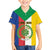 Comoros Family Matching Tank Maxi Dress and Hawaiian Shirt Coat Of Arms Flag Style