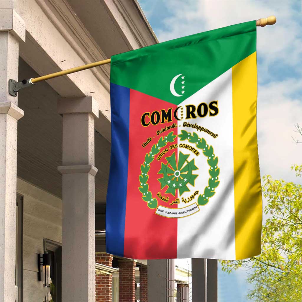 Comoros Garden Flag Coat Of Arms Flag Style