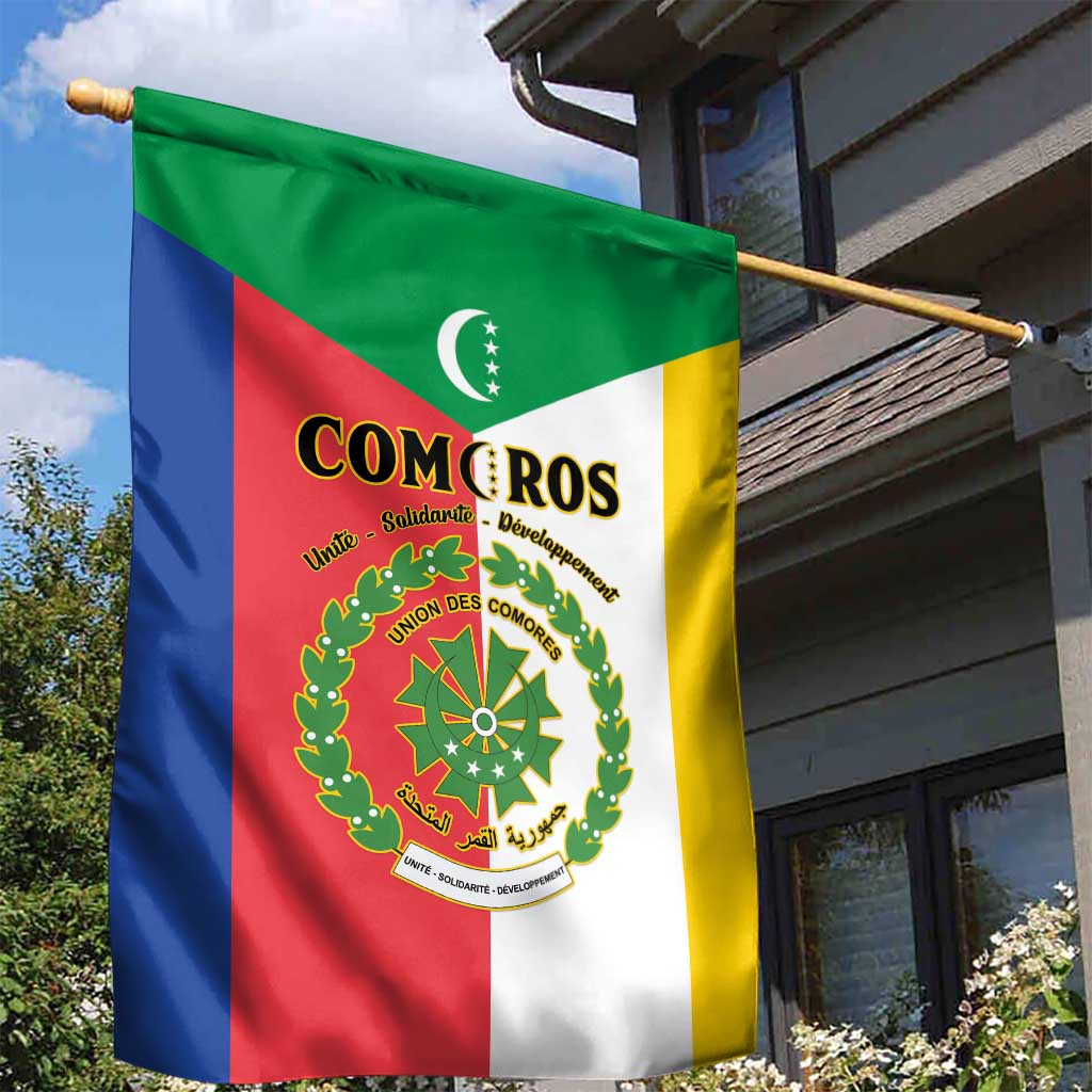 Comoros Garden Flag Coat Of Arms Flag Style