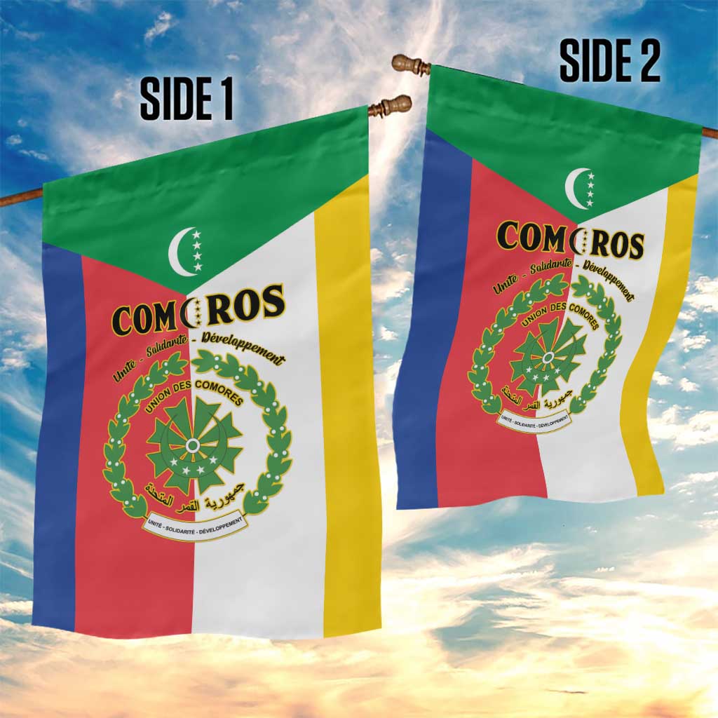 Comoros Garden Flag Coat Of Arms Flag Style