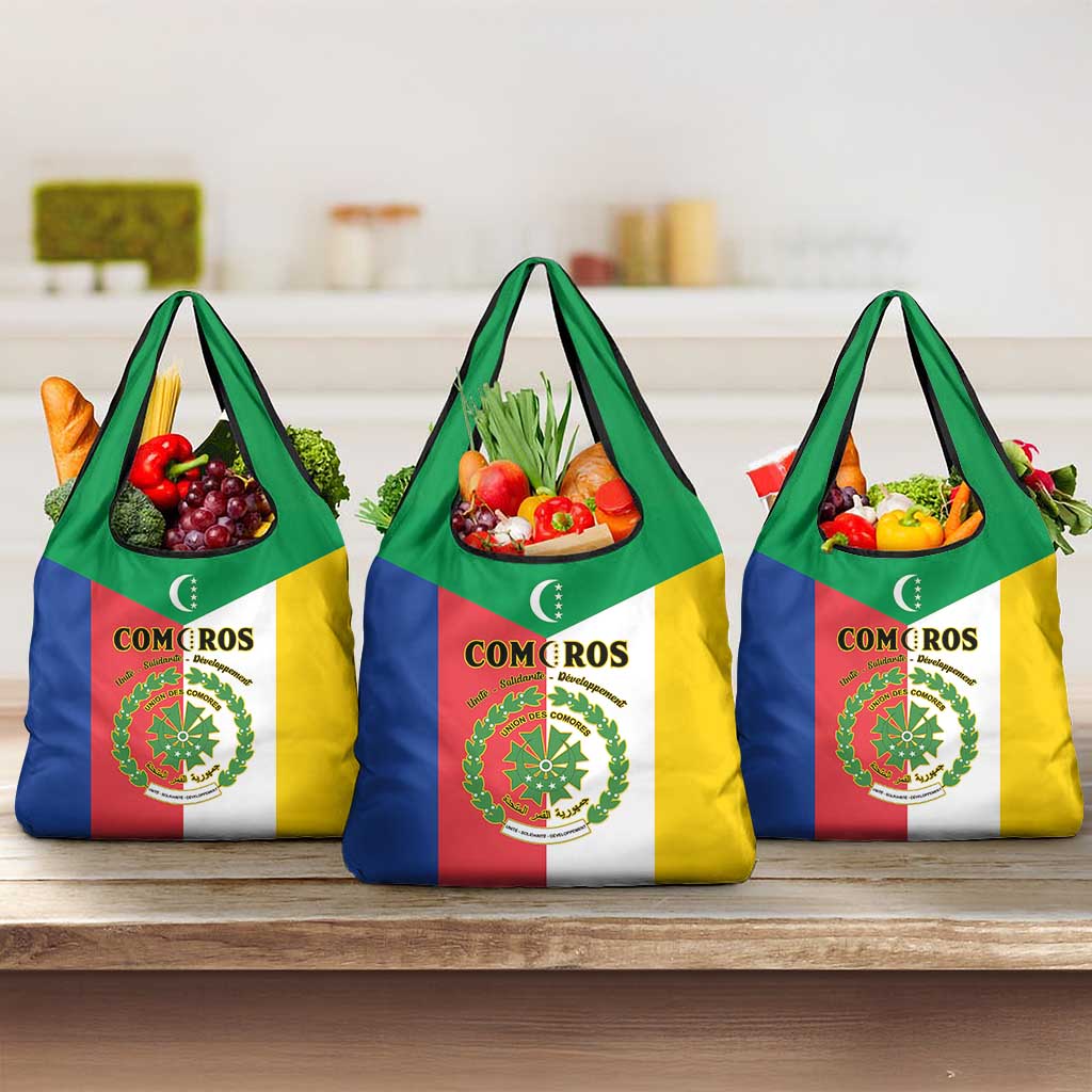 Comoros Grocery Bag Coat Of Arms Flag Style