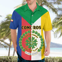 Comoros Hawaiian Shirt Coat Of Arms Flag Style