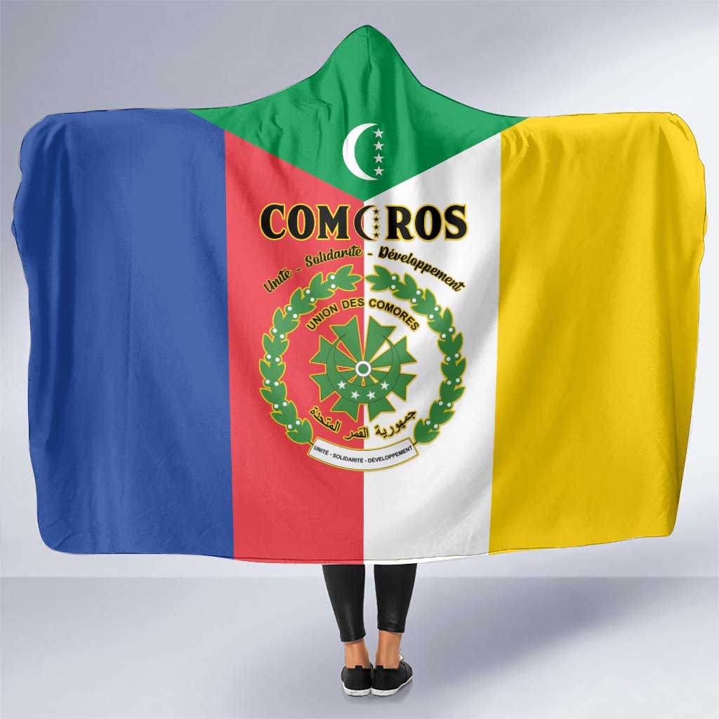 Comoros Hooded Blanket Coat Of Arms Flag Style