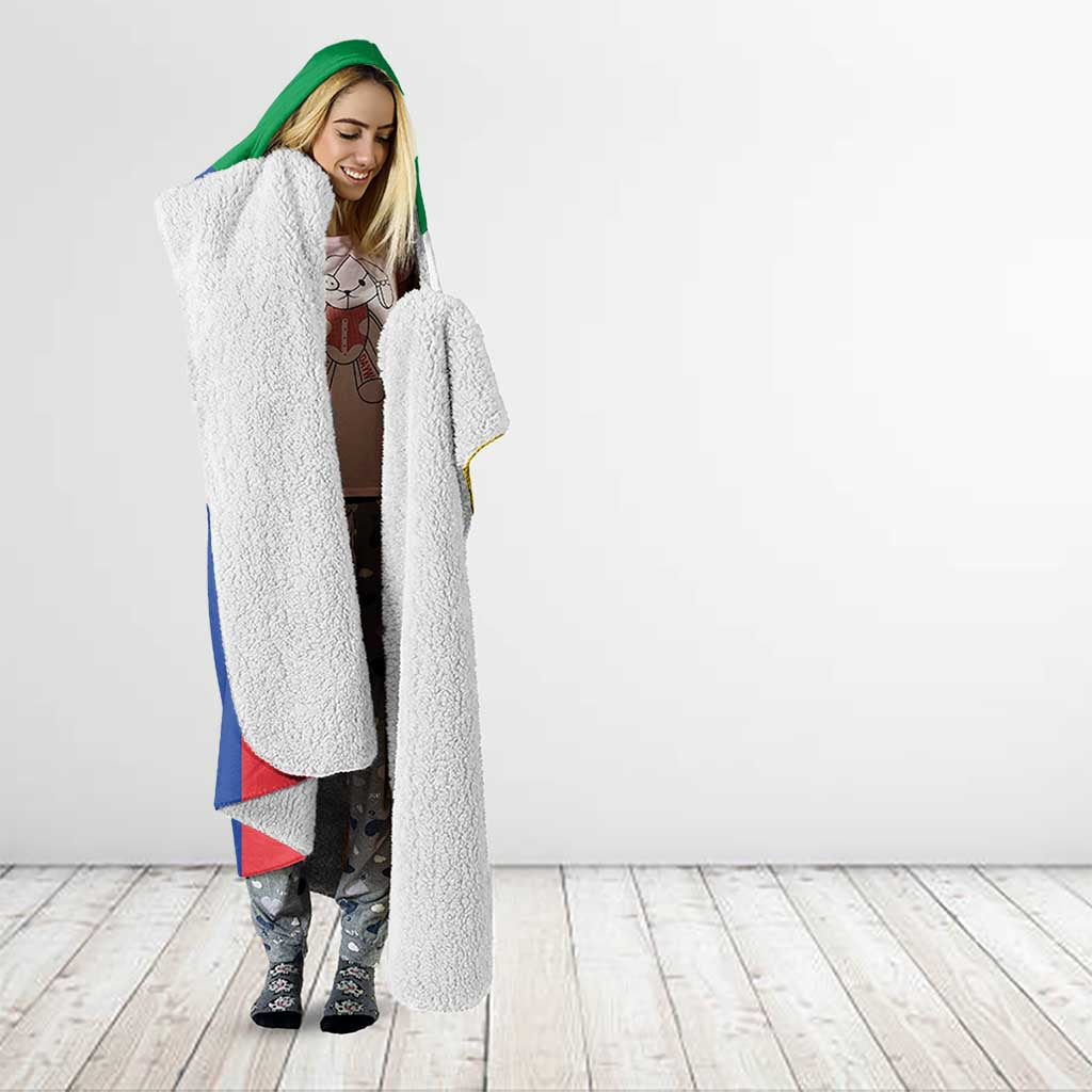 Comoros Hooded Blanket Coat Of Arms Flag Style