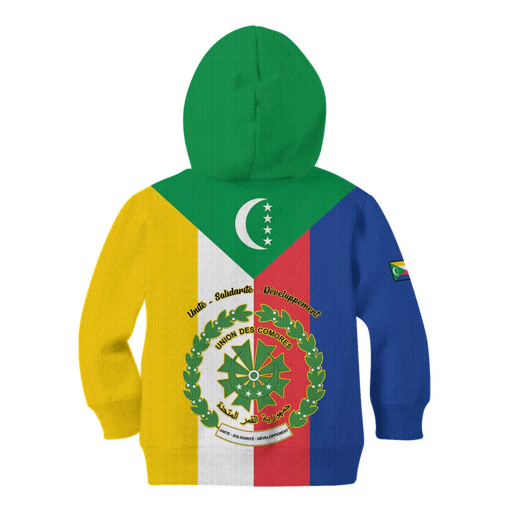 Comoros Kid Hoodie Coat Of Arms Flag Style