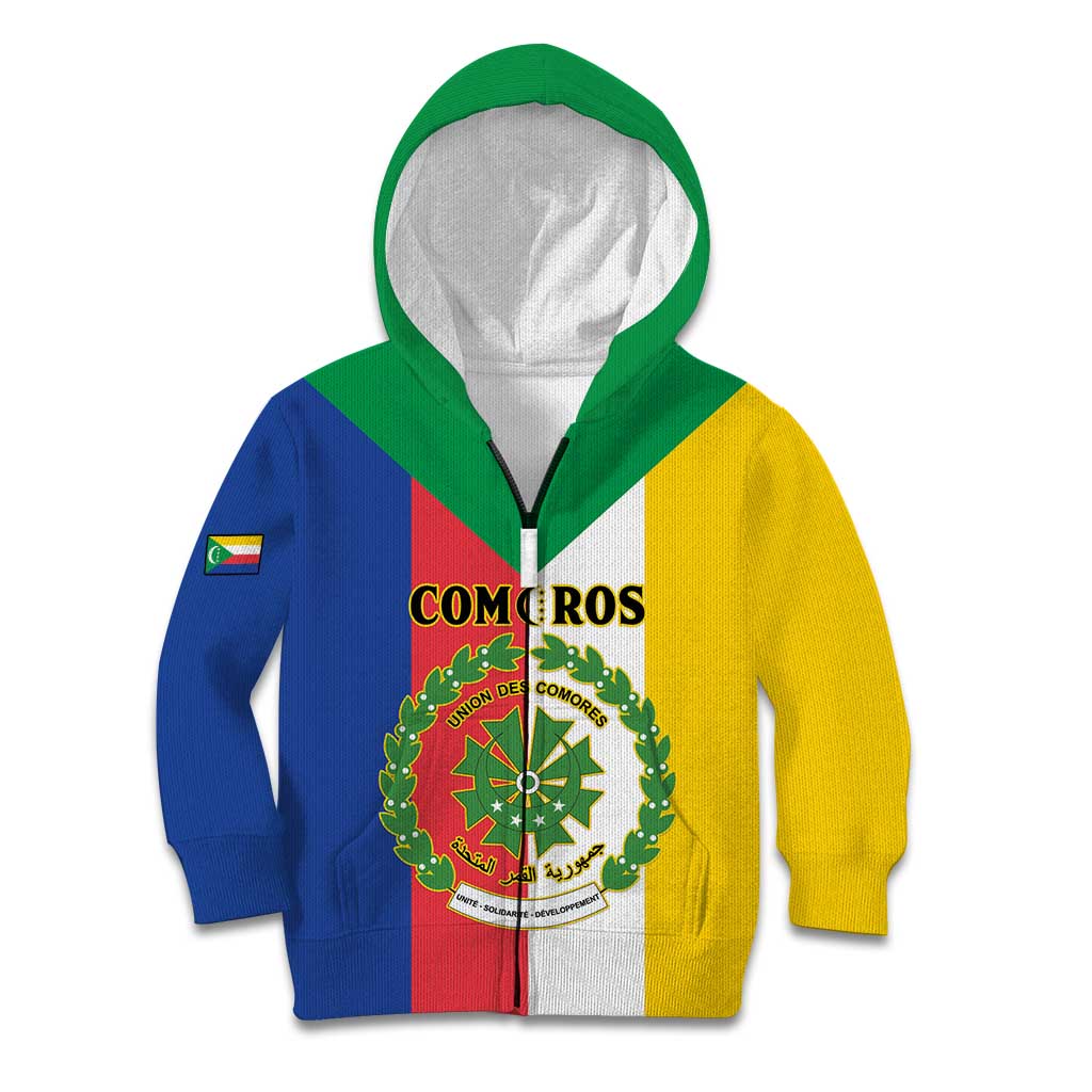 Comoros Kid Hoodie Coat Of Arms Flag Style