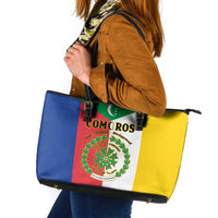 Comoros Leather Tote Bag Coat Of Arms Flag Style