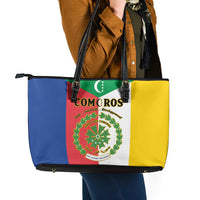 Comoros Leather Tote Bag Coat Of Arms Flag Style