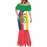 Comoros Mermaid Dress Coat Of Arms Flag Style