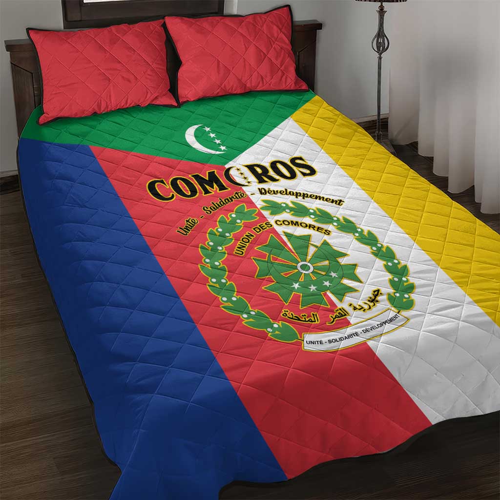 Comoros Quilt Bed Set Coat Of Arms Flag Style