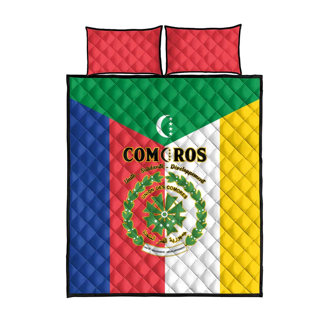 Comoros Quilt Bed Set Coat Of Arms Flag Style