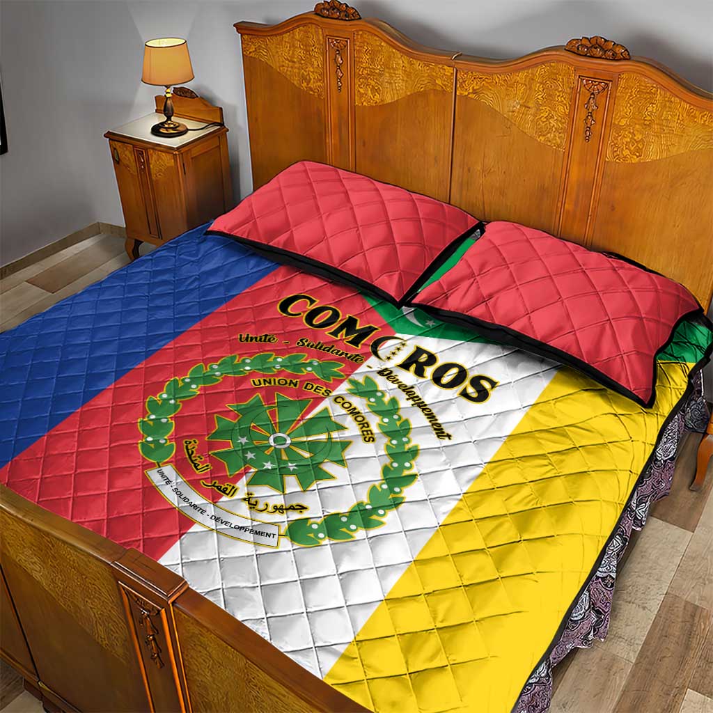 Comoros Quilt Bed Set Coat Of Arms Flag Style