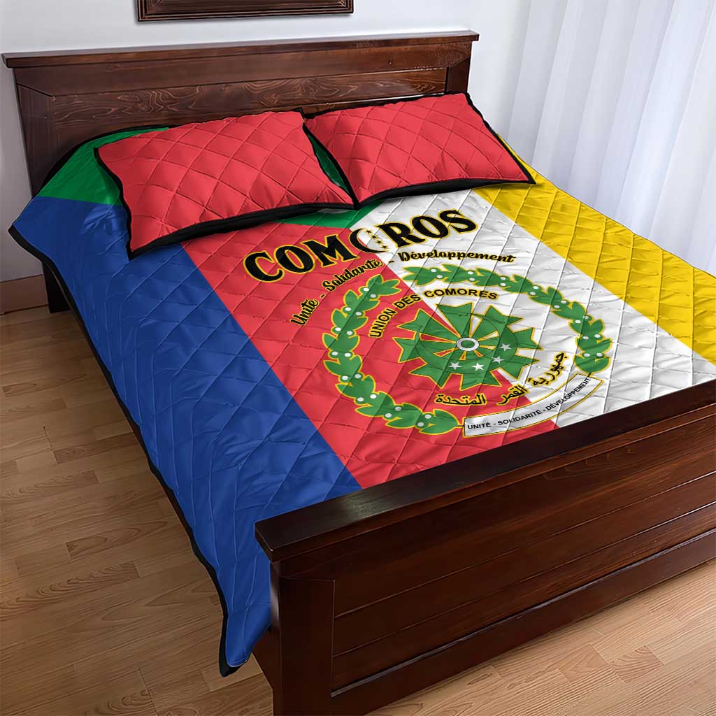 Comoros Quilt Bed Set Coat Of Arms Flag Style