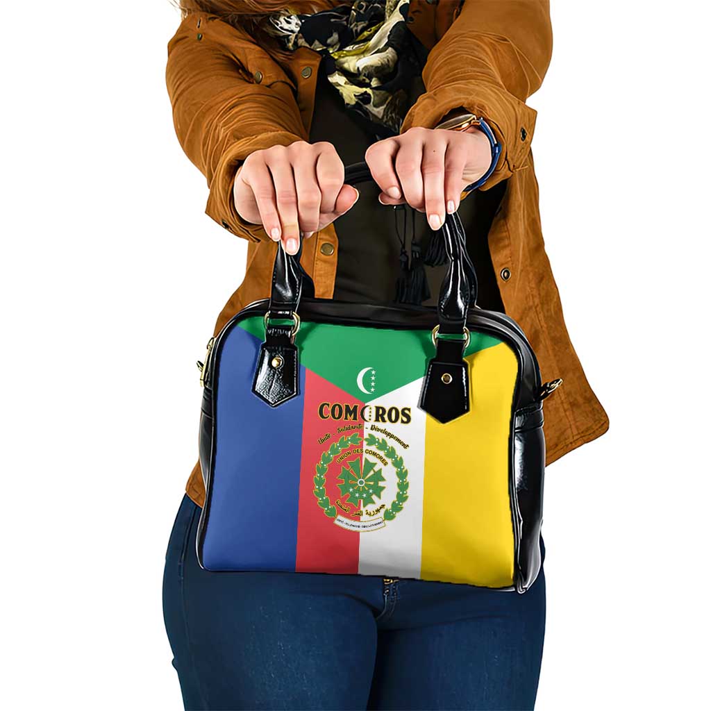 Comoros Shoulder Handbag Coat Of Arms Flag Style
