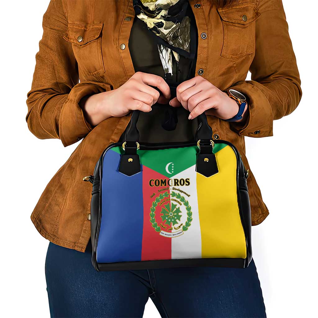 Comoros Shoulder Handbag Coat Of Arms Flag Style