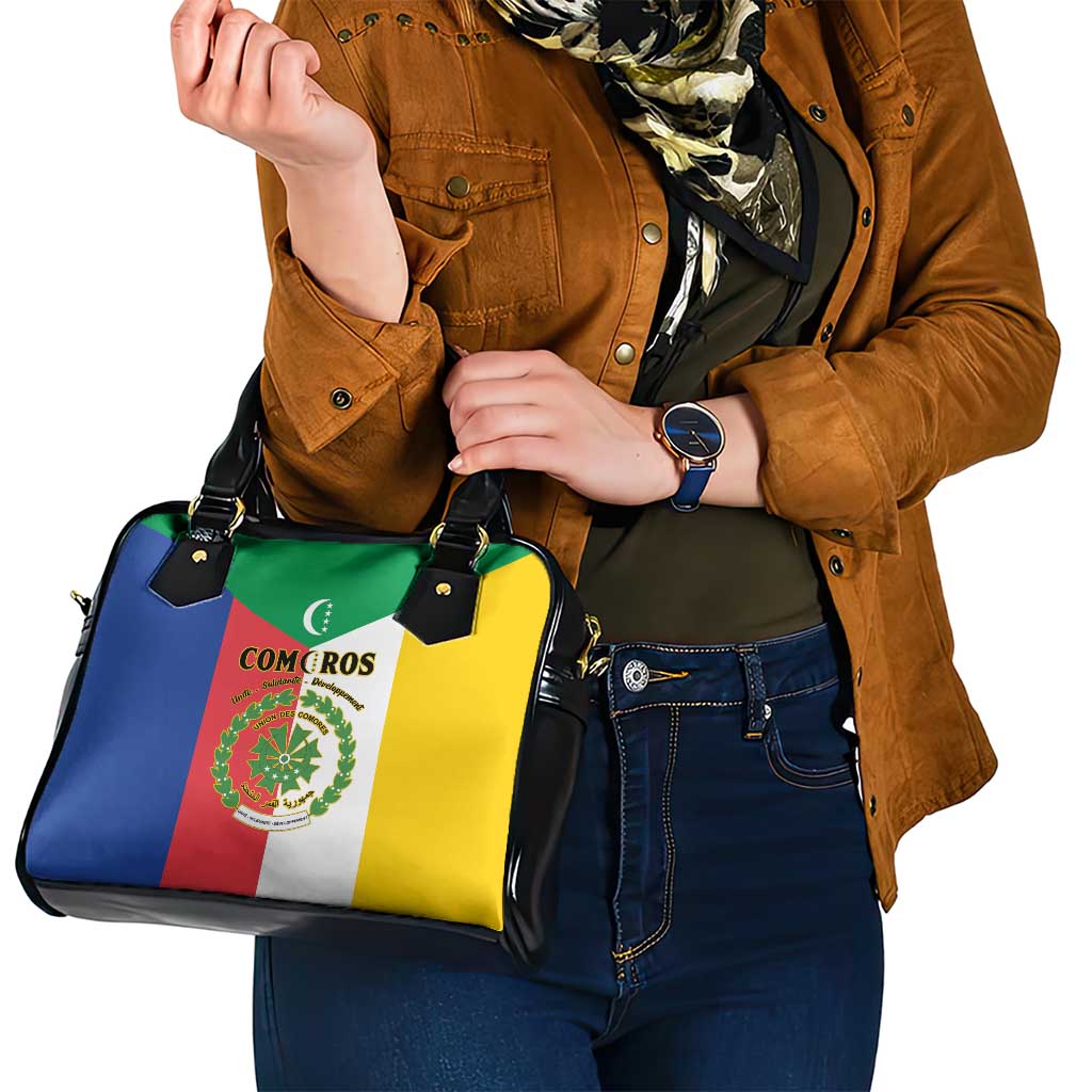 Comoros Shoulder Handbag Coat Of Arms Flag Style