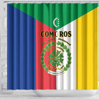 Comoros Shower Curtain Coat Of Arms Flag Style